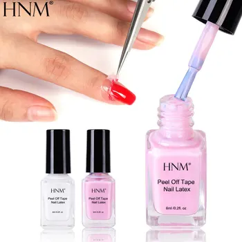 

HNM 6ML Peel Off Tape Nail Latex Gel Nail Polish Liquid Skin Protective Glue Finger White Pink Protector Easy to Clean Cream