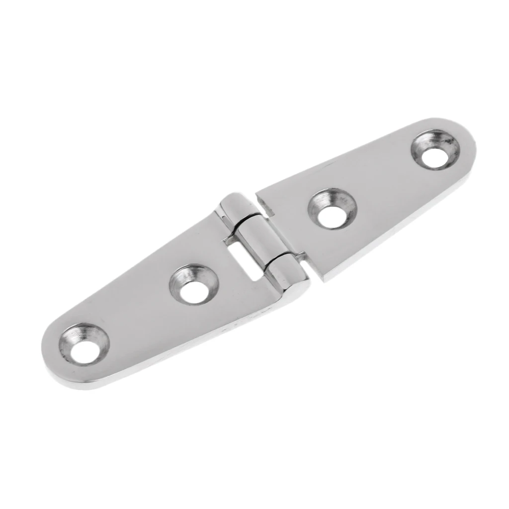 1 Pcs Boat Flush Door Hinges 3.94'X1' 316 Stainless Steel 4-Holes Strap Hinge For Boat Marine Deck Cabin Etc Boat Accessories 