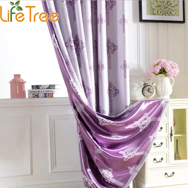 Chinese Knoop Jacquard Lange Verduisterende Gordijnen Woonkamer ... Chinese Knoop Jacquard Lange Verduisterende Gordijnen Woonkamer ...