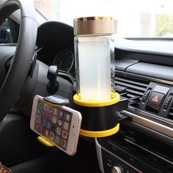 

2 in 1 Rotatable Multi functional Car Air Vent Drink Cup Mobile Phone water bottle Holder porta copo suporte celular mesa