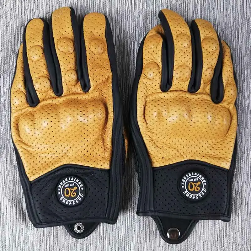 Geniune leather full finger motorcycle gloves summer man woman motorbike racing protective gear touch screen breathable gloves Geniune leather full finger motorcycle gloves summer man woman motorbike racing protective gear touch screen breathable gloves