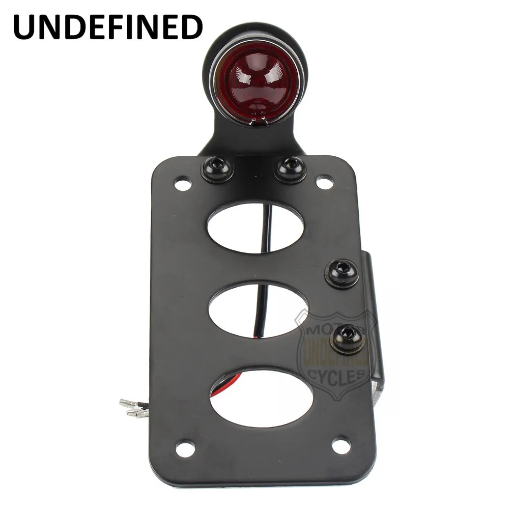 

Taillights For Harley Chopper Bobber Motorcycle Red Lens LED Side Mount License Plate Bracket Brake Tail Light Custom