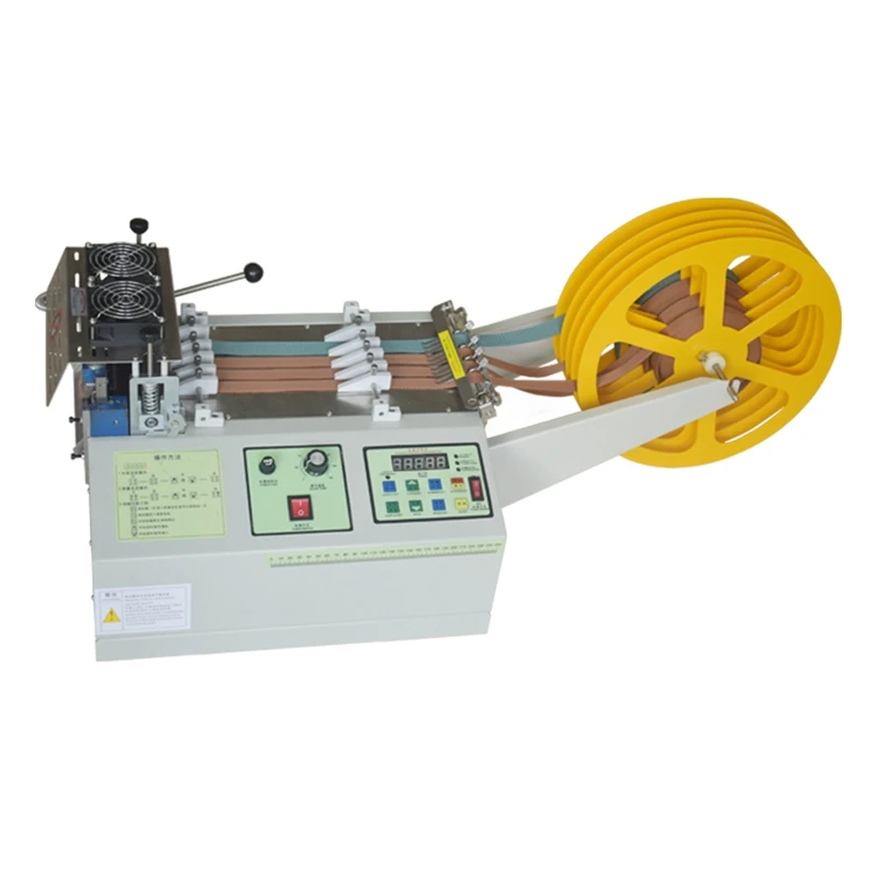  160T computer hot and cold Cloth belt cutting machine magic adhesive tape zipper webbing machine el