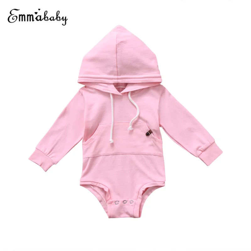 

Baby Boy Clothes Hooded Sweatshirt Girls Hoodies Tops Long Sleeve Romper Jumpsuit Pocket Outwear Outfits Clothes