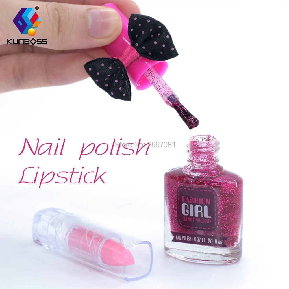 2018 new little girls makeup kids lip gloss nail polish girls kids