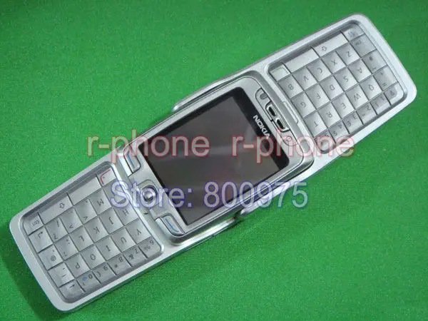 90% новый оригинальный Nokia e70 мобильный сотовый телефон gsm 3G Wi Fi Серебряный открыл E70