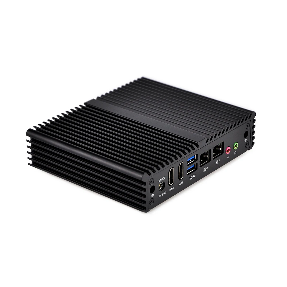 Безвентиляторный процессор Intel Celeron N3160 windows 10 мини ПК 2 * гигабитная Lan Поддержка HDD