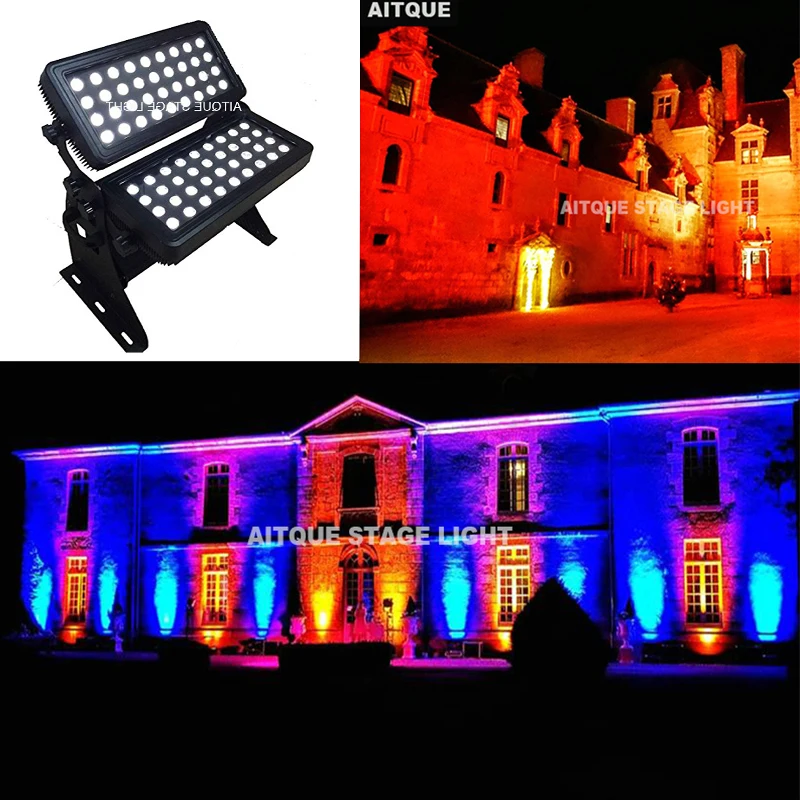 

(8lot/CASE)Exterior wall light fixtures led city color outdoor light 72x10 led city color rgbw 4in1 led wash lights outdoor