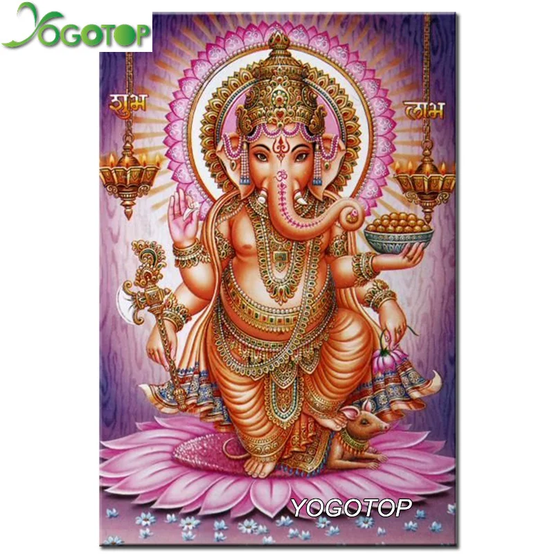 

YOGOTOP DIY Diamond Painting Cross Stitch Kits elephant religious Home Decor 100% Full Diamond Embroidery Mosaics Wall Art ZB331