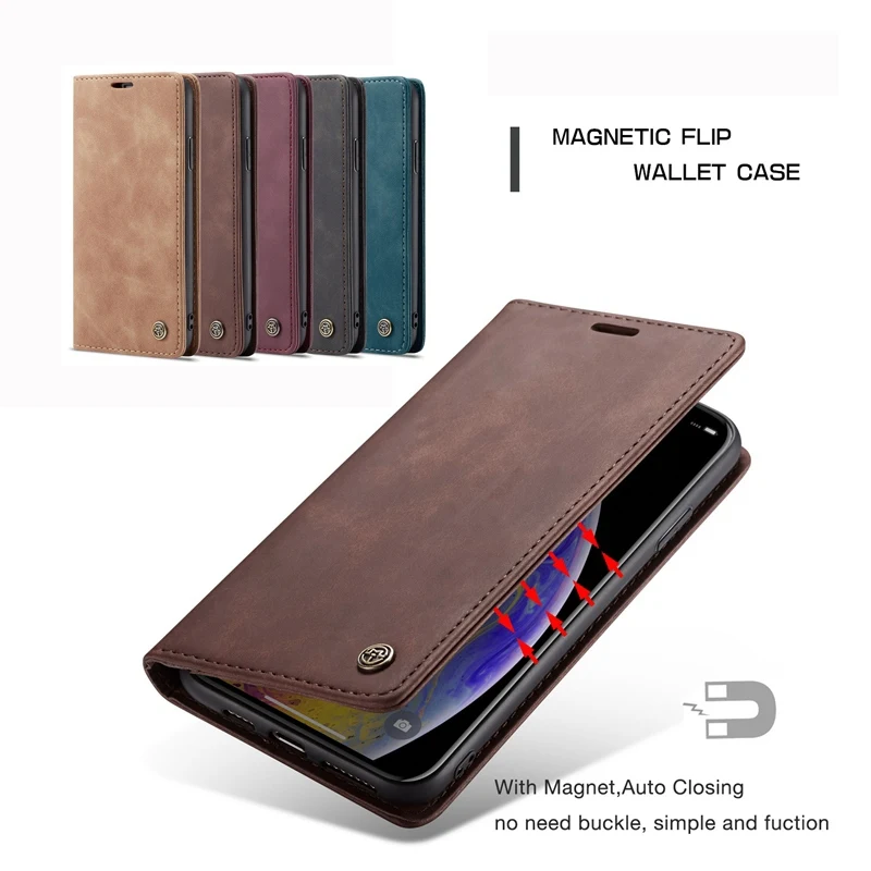 

Leather Wallet Flip Case for iPhone X XR XS Max Case Kickstand Magnetic Phone Cover Fundas for iPhone 7 6s 6 8 Plus Case Coque