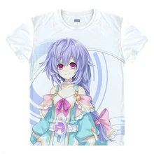 Hyperdimenion Neptunia Camiseta colorida camisetas Anime camiseta de Impresión Para Mujer Camisetas Cosplay