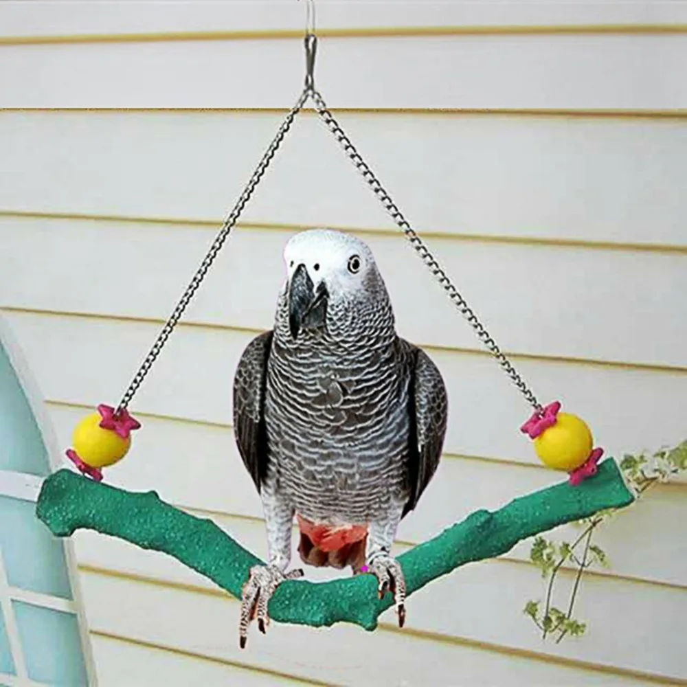 Birds Swings Pet Parrot Swing Cage Toy Bird Chewing Toys Standing Perch