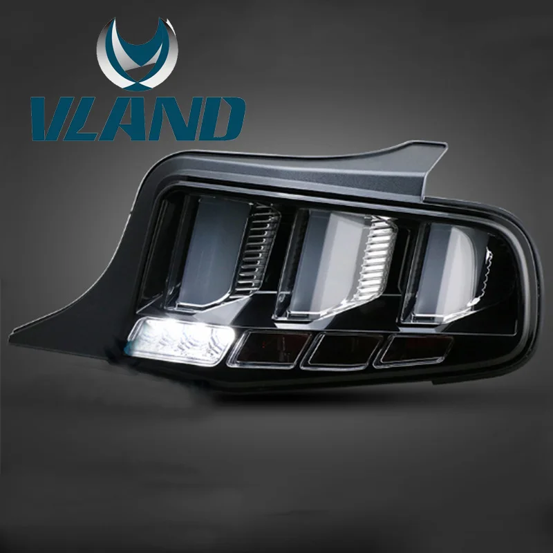 VLAND фабрика для автомобиля задний фонарь для Mustang светодиодный фонарь светильник 2010 2011 2012 Mustang хвост светильник с движущимися сигнал США Версия