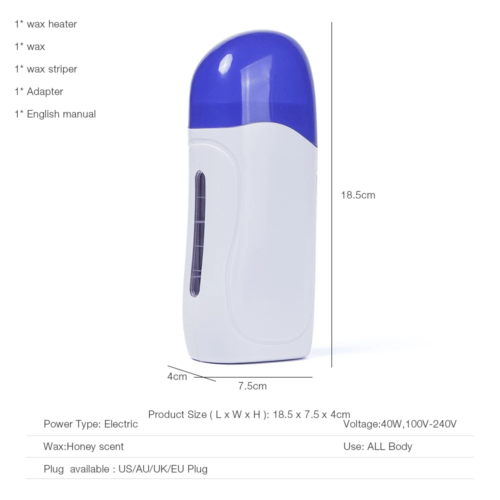 Baratos Cera depilatoria 3 en 1 tiras de cera húmedas para depilación con máquina depiladora calentador de cartucho juego de papel encerado
