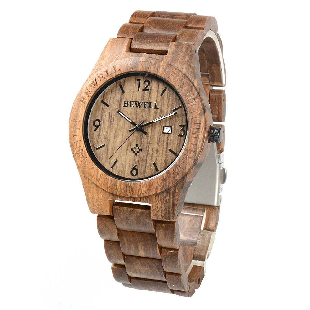 BEWELL WOODEN WATCH