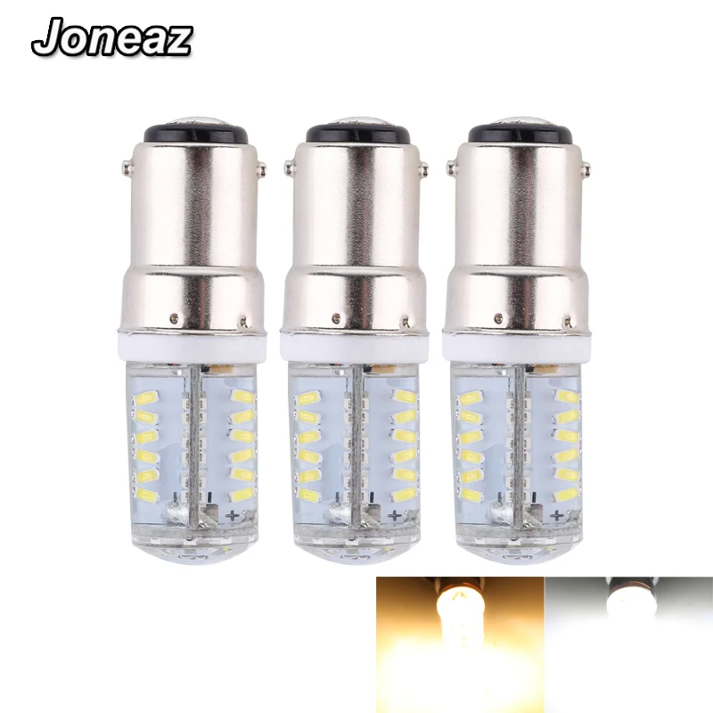 Joneaz 4x ampolleta Светодиодная лампа B15 5 Вт супер яркий SMD 3014 57 светодиодов Ac Dc 12v Мини