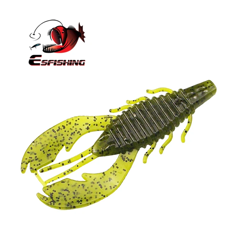 ESFISHING профессиональная приманка Bobby Fatty Craw 6 шт. 100 мм Рыболовная Приманка Мягкая приманка Pesca воблеры Джеркбейт приманка для джигинга