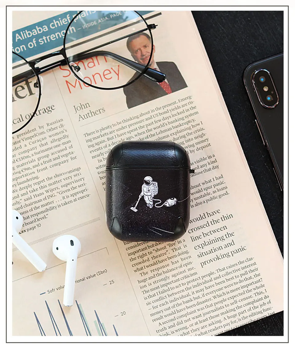 Роскошный кожаный чехол для Apple Airpods Bluetooth аксессуары для наушников 1 2 Чехол чехол Защитная крышка зарядная коробка крышка сумки