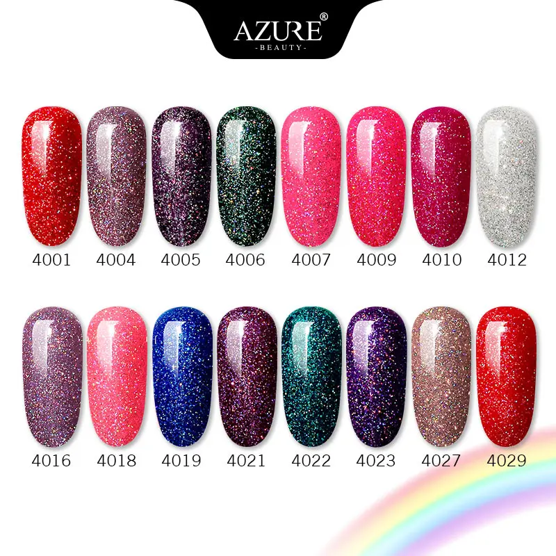 Azure Beauty Colorful Neon Nail Gel Soak Off UV Gel Polish With DIY Nail Art UV Gel Polish Lacquer