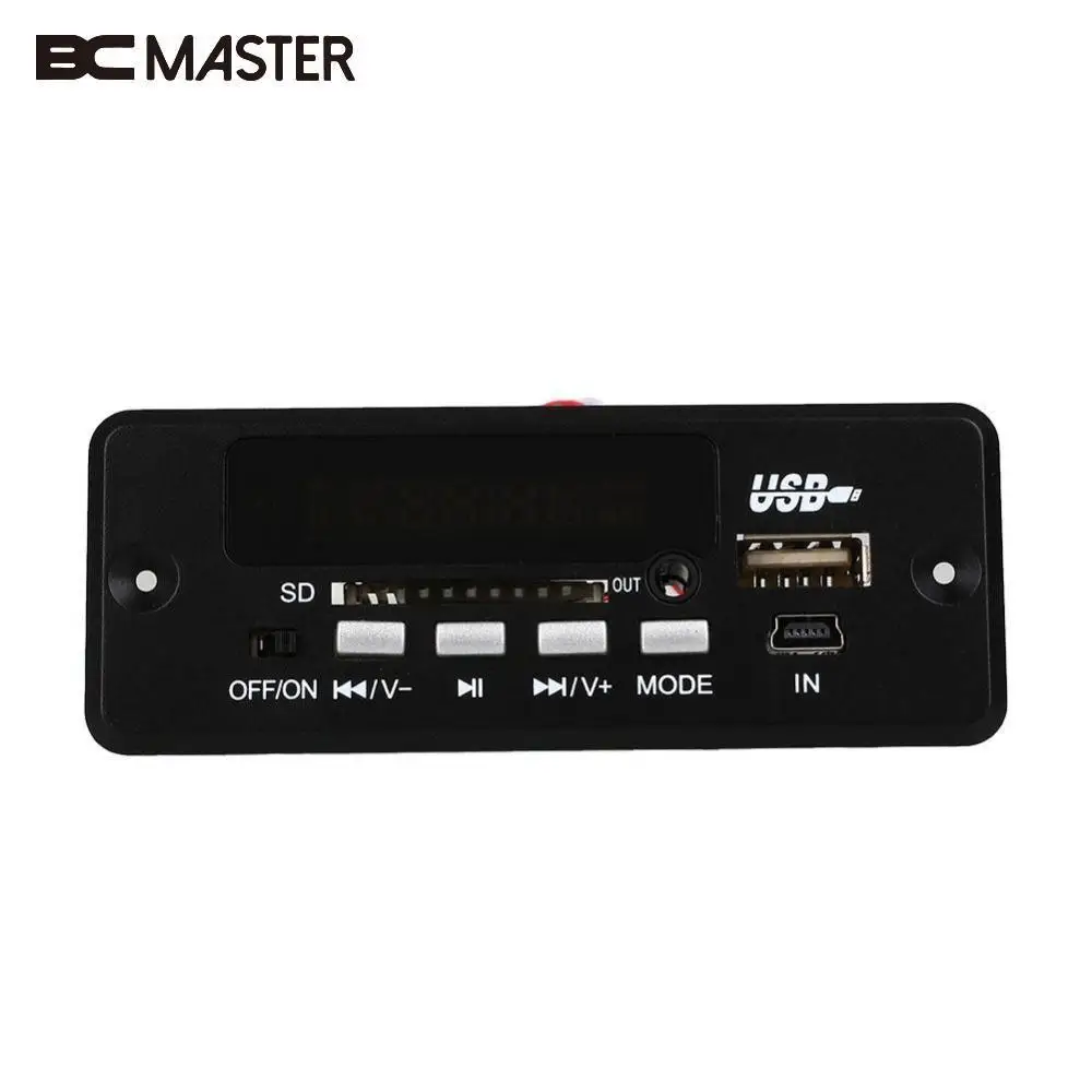 BCMaster черный FM MP3-плеер модуль CT02EA пульт дистанционного управления 2x3W Bluetooth говорящий модуль