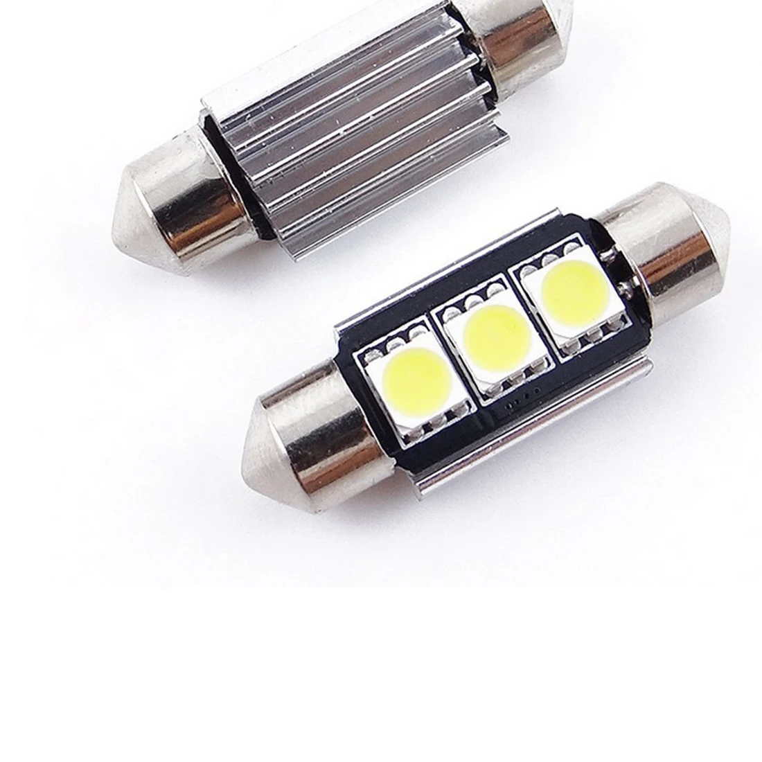 3SMD License Plate Lamp Canbus Prevention Alarm Light Reading Lamp Aluminum Radiator For VW Golf 3 4 5 6 Passat 3c B6 B5 Polo