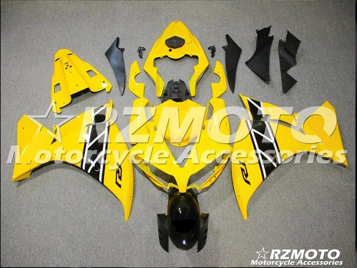 

New ABS motorcycle Fairing For YAMAHA YZF-R1 2012- 2013-2014 Injection Bodywor sensational yellow ACE No.632