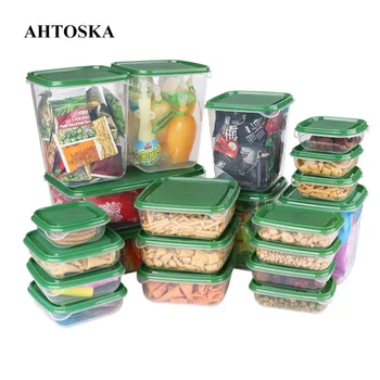 

17 sets plastic fresh keeping box food box Kitchen Sorting Grains Tank box