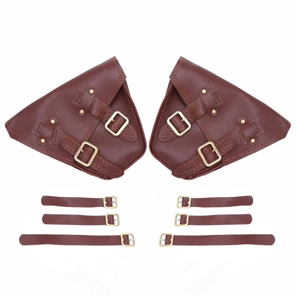 

Brown Color Motorcycle Saddle Bags Bike Side Storage Fork Tool Pouch Fit For Honda 2017-2018