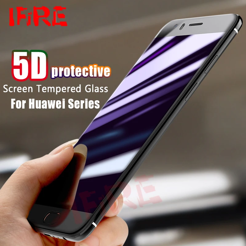 5D полное покрытие закаленное стекло для Huawei Honor 8 9 Lite 9H Защита экрана полная