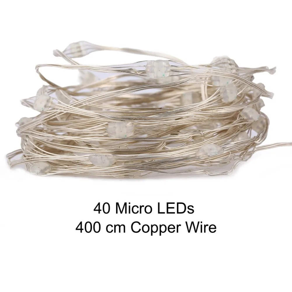 Waterproof 4m 40LEDs RGB LED String Lights Battery Powered With Remote Indoor Decor Outdoor Garden Stroller Christmas Tree | Освещение