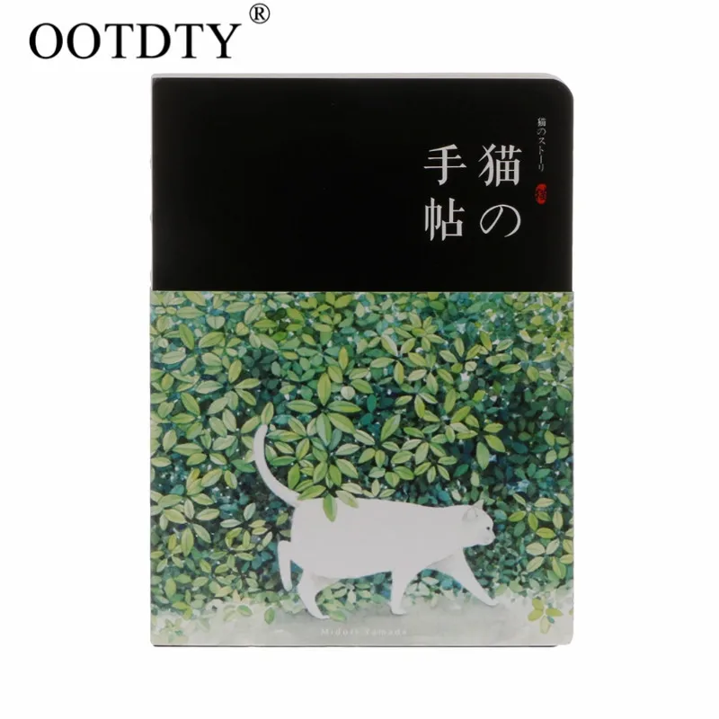 

New Blank Vintage Sketchbook Diary Drawing Painting 80 sheet Cute Cat Notebook paper Sketch Book Office School Supplies Gift