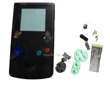 Новая распродажа transprent черный Цвет для gameboy Цвет Замена Корпус В виде ракушки для мультфильм крышка объектива с несколькими Цвет Пуговицы