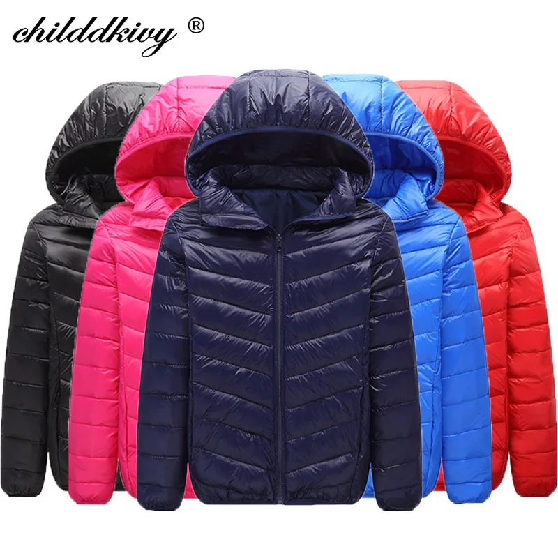 

Childdkivy Children Down Jacket 2018 Winter Kids Boys & Girls Hooded Coats Warm Parkas Clothes White Duck Down Filling Outerwear