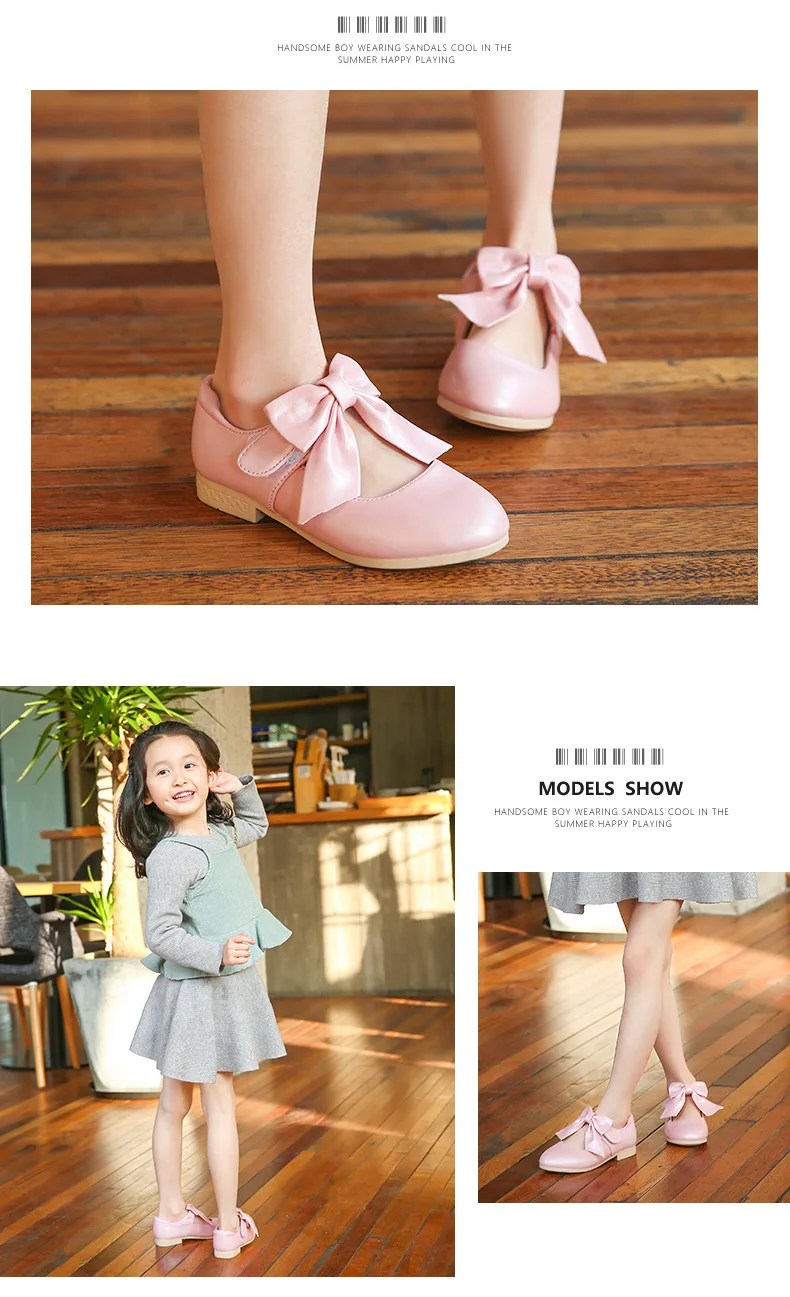 COZULMA/кожаные туфли для маленьких девочек; туфли принцессы Мэри Джейн с бантом и цветочным принтом; детская повседневная обувь; детская танцевальная обувь на низком каблуке