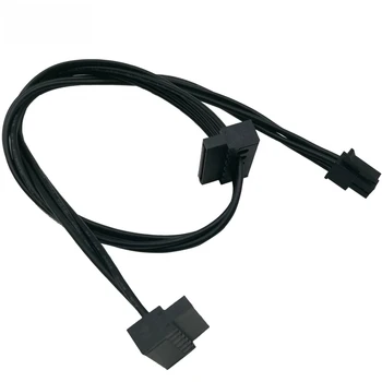 

Zeadow Motherboard ATX Mini 4 Pin To 2X Right-Angle 15 Pin SATA SSD Power Supply Adapter Cable For Lenovo M410 M415 B415 510SA