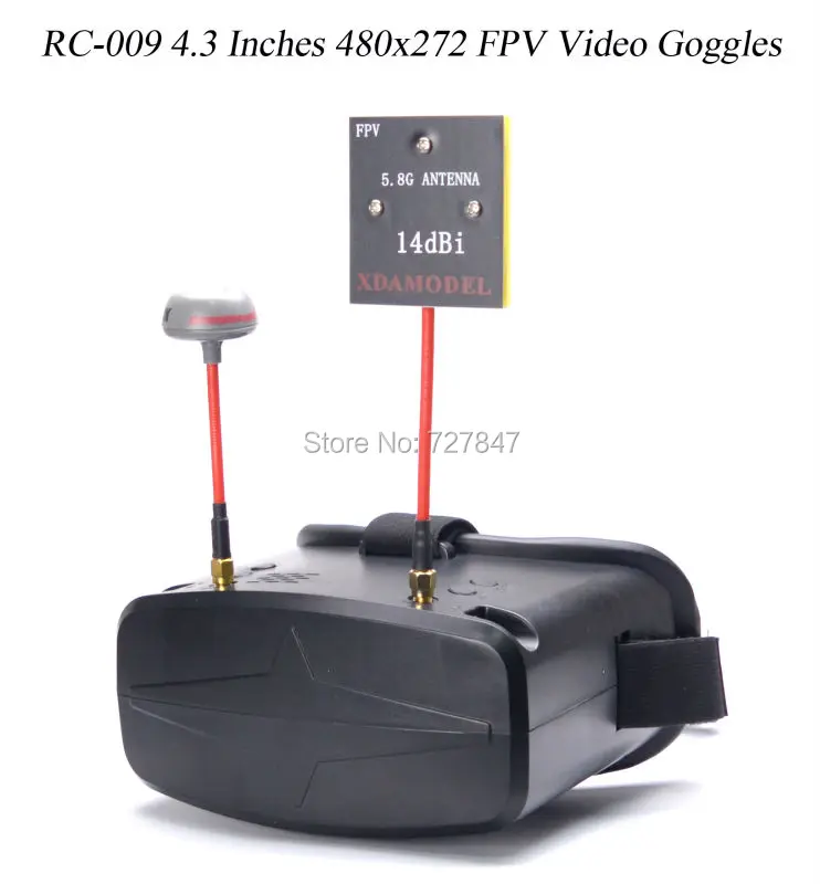VR RC 009 4 3 Inches 480x272 FPV Video Goggles 5 8G 40CH Raceband Auto Searching