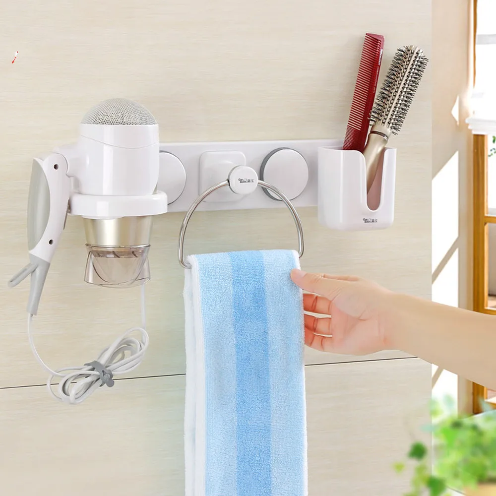

Suction tray bathroom shelf wall hanging hair dryer hairdryer rack free from perforation toilet storage rack LM12191510