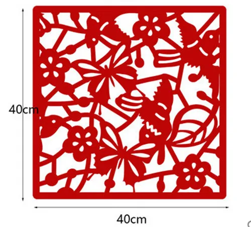 Перегородка для комнаты, перегородка для комнаты, перегородка для украшения дома, перегородки, 4 шт./лот, ПВХ наклейки на стену, вырезанный домашний экран, складной, сделай сам - Цвет: 4pcs Red