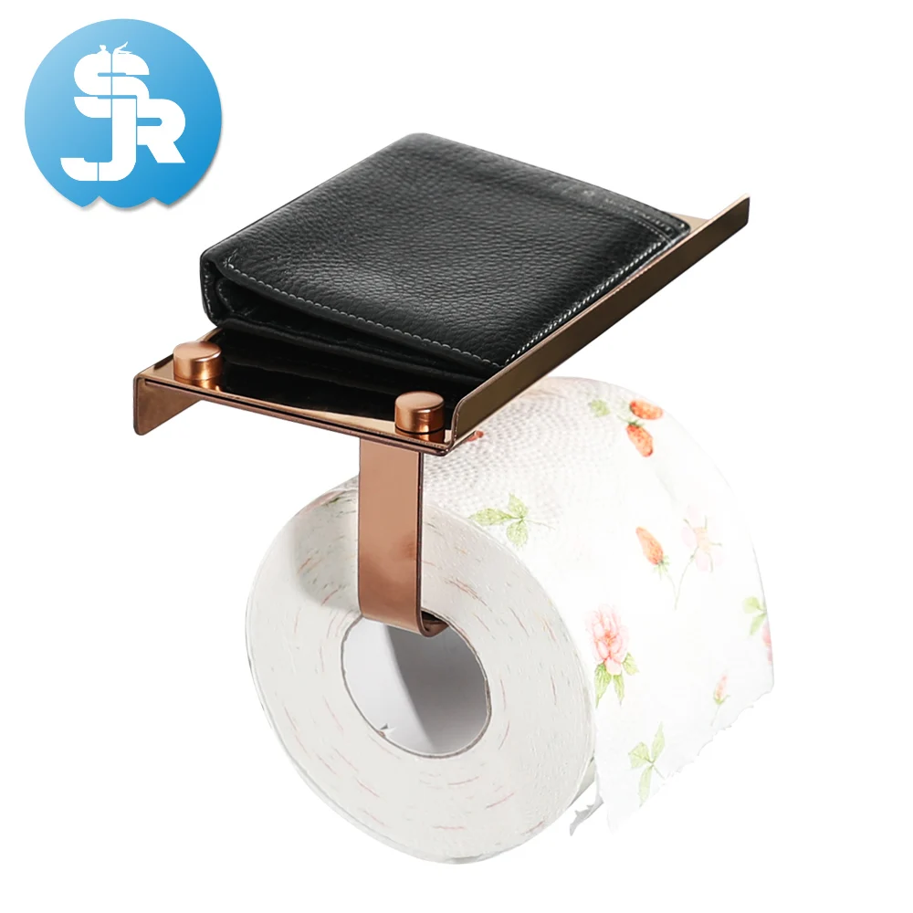 rolo de papel higiênico de ouro com suporte para rolo de aço inoxidável