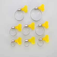 50 pcs/lot Stainless Steel Hose Clamps Pipe Clips with plastic handle dia Cooker Hood for Water Pipe / Gas Pipe pipe clamps hose clips stainless steel jubilee type durable silver durable anti oxidation corrosion resistant powerful torque