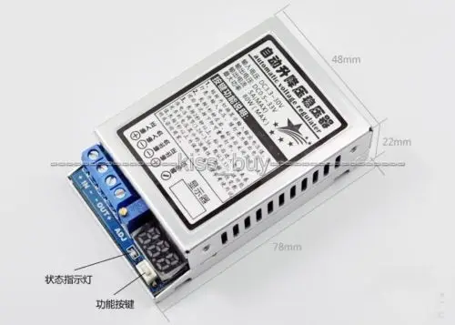 5A//80W Dc-Dc Automatic Lifting Buck-Boost Regulator 3.3~30V To 1~33V 5V//12V ew