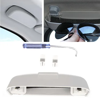 

Gray ABS Plastic Glasses Case Organizer Box Sunglasses Holder Storage Pockets for Jeep Renegade 2015 DIY Glasses Holder