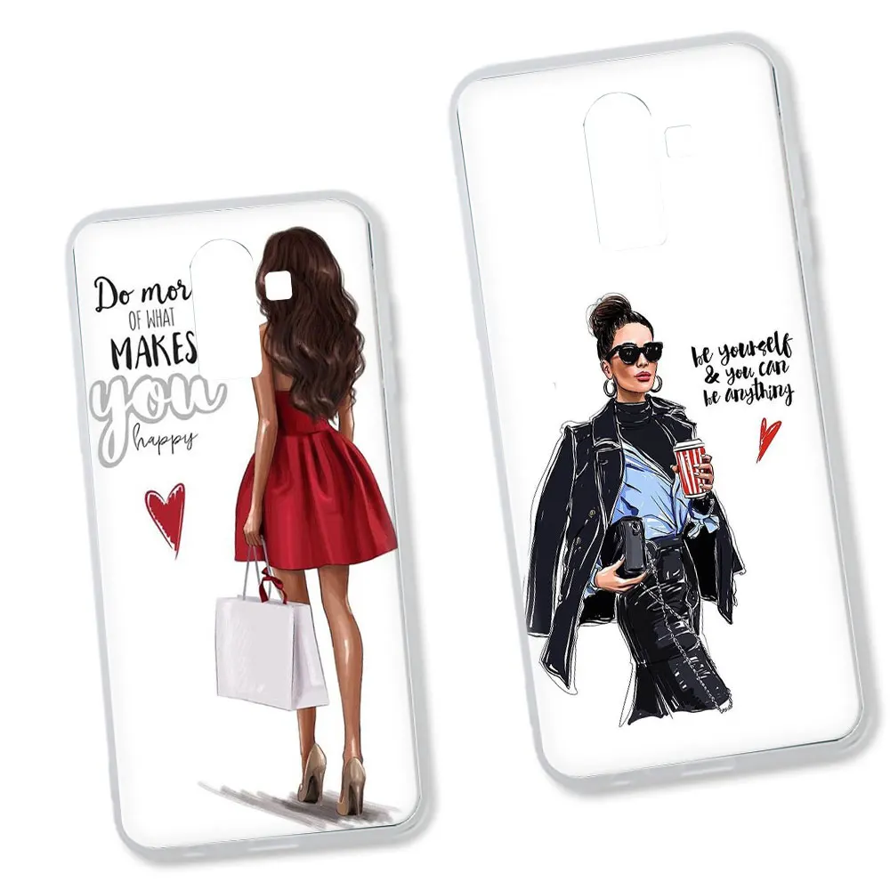 Жесткий чехол для телефона Queen Princess Girl boss coffee Galaxy A2 Core J2 J3 J4 J5 J6 Plus J7 Duo J8 Prime 2017 EU US