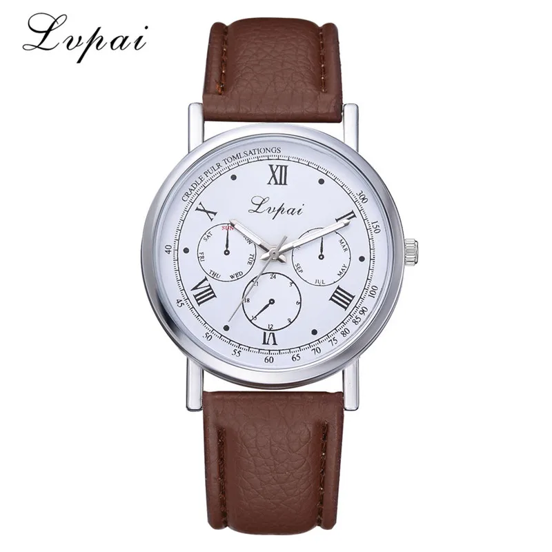 

2018 New Fashion Nen's Watch Leather Band Analog Quartz Movement Wrist Watch wholesale Casual Watch Dropshipping Hot Sales 40