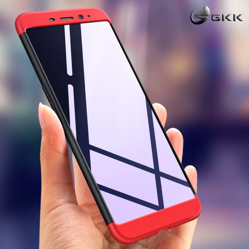 Уникальный чехол GKK для Meizu M6 Note M6S дизайн 3-в-1 полная защита Ультратонкий Жесткий