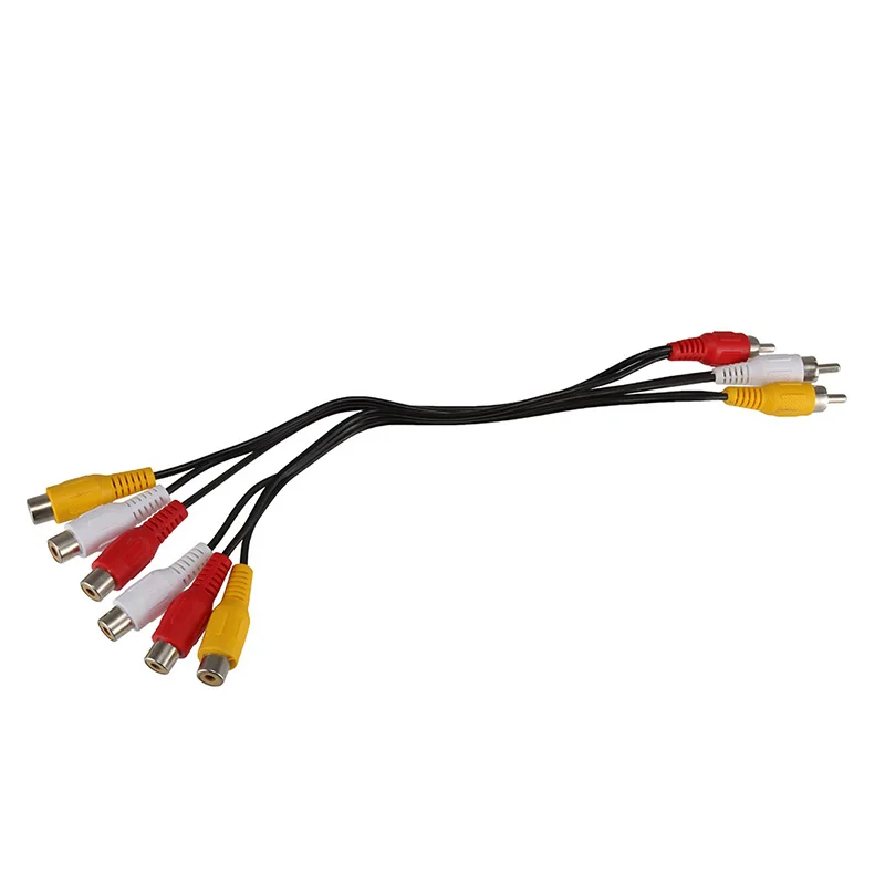 2019 Newly 3RCA Male to 6RCA Female Cable Adapter Plug Splitter for AV Audio Video LCD TV HDTV NK-Shopping 2019 Newly 3RCA Male to 6RCA Female Cable Adapter Plug Splitter for AV Audio Video LCD TV HDTV NK-Shopping
