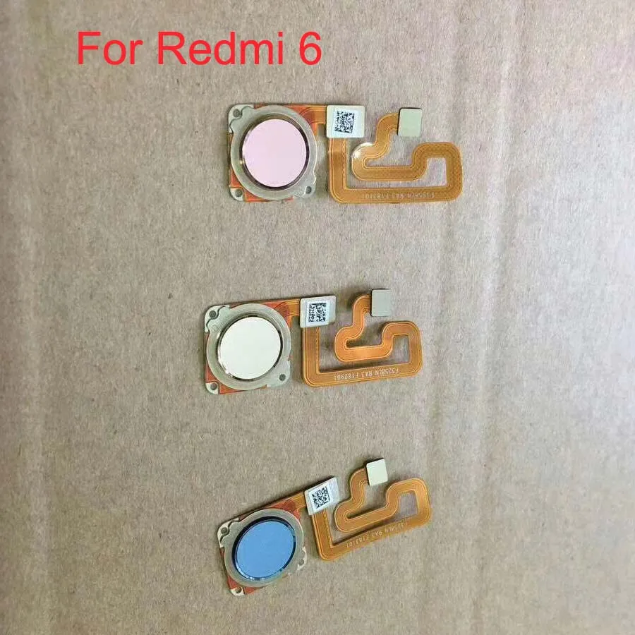 

5pcs/lot Fingerprint sensor Scanner Flex Cable Home Button Return Key Replacement For Xiaomi redmi 6