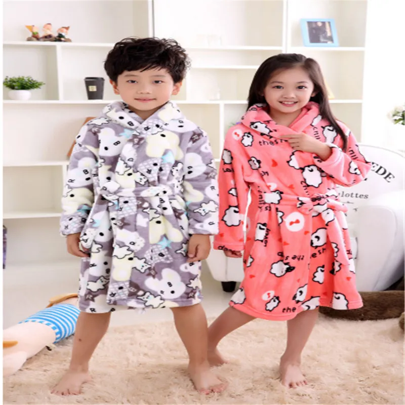 Kids Boy Girl Mickey Mouse Hooded Bathrobe BLUE Age 3-5 Dressing Gown Nightwear
