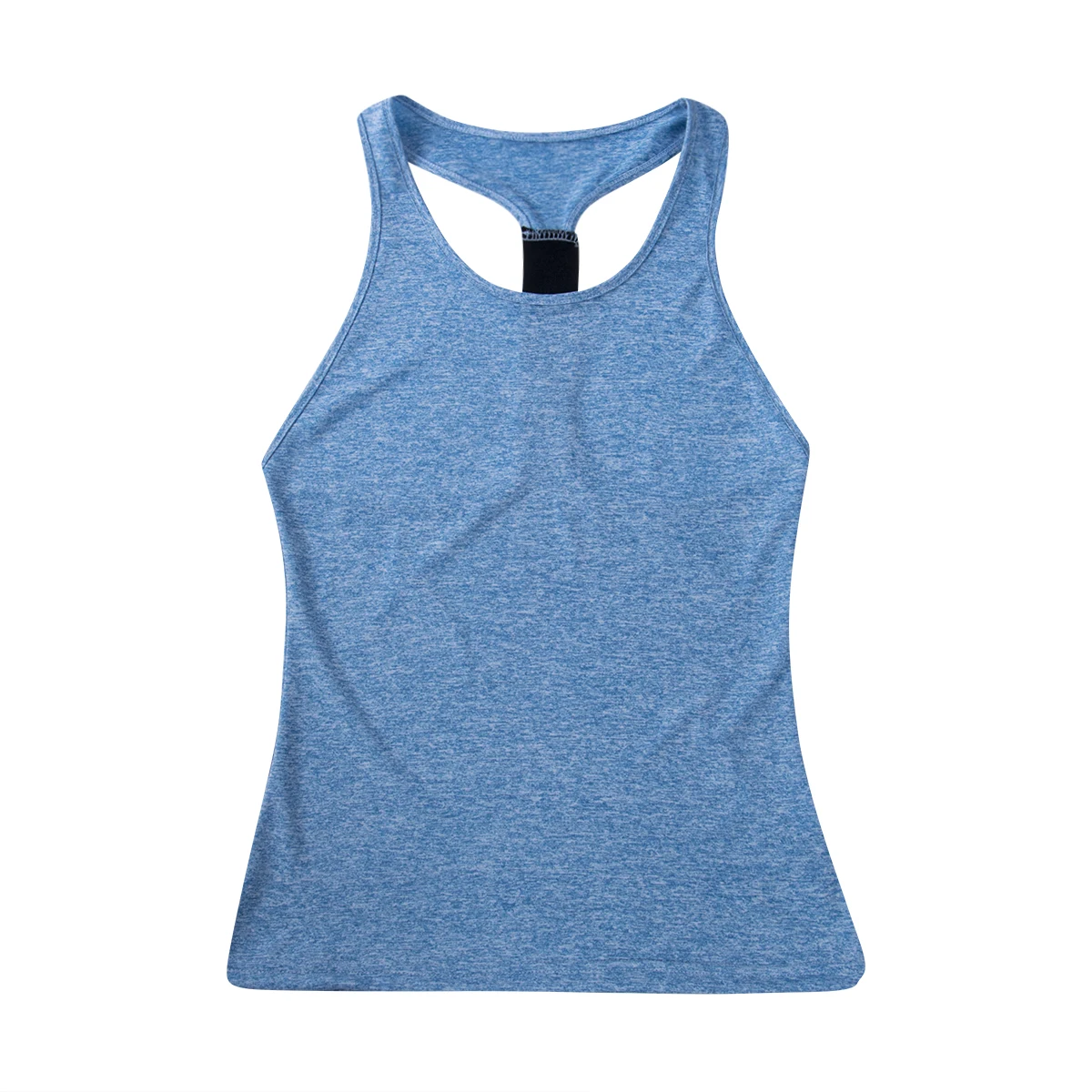 Повседневные безрукавные футболки для йоги, женские майки для спортзала, топы для бега, спортивные эластичные быстросохнущие впитывающие спортивные бюстгальтеры для фитнеса - Цвет: Синий
