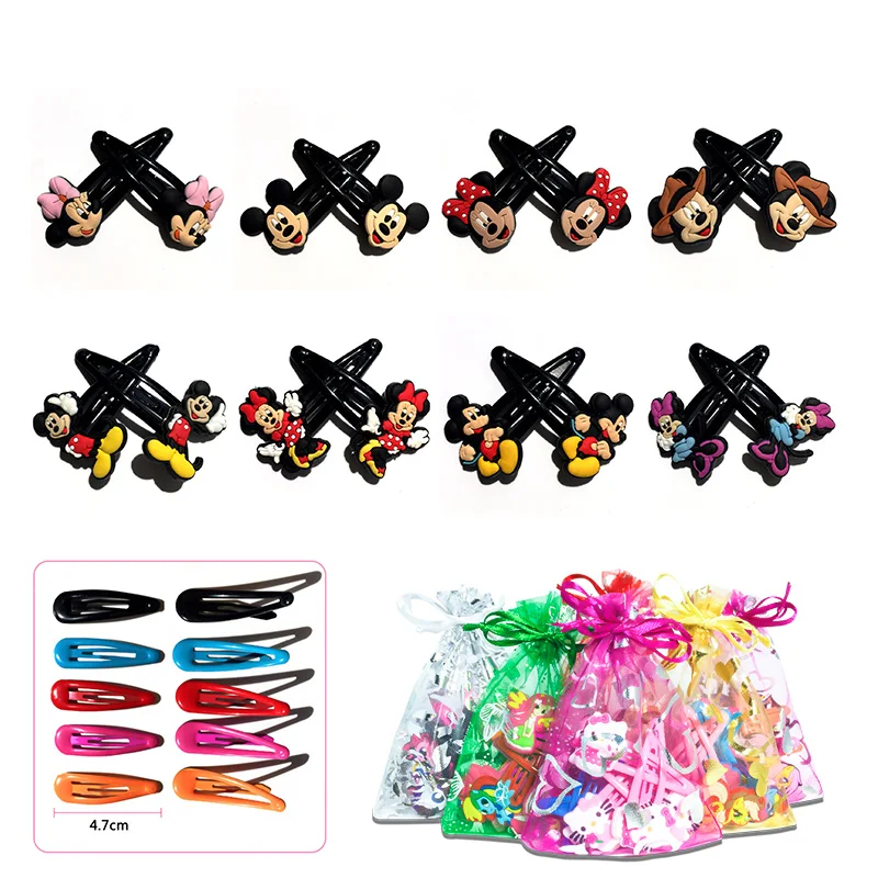 

2pcs/pair Mickey Minnie Hair Clips Hair Accessories for Children Hair decorations Kids Hair pins Party Best Gift Small Gift